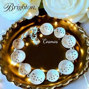 BRIGHTON "Cosmos" Brushed Silver and Crystal Bracelet ENCHANTED!